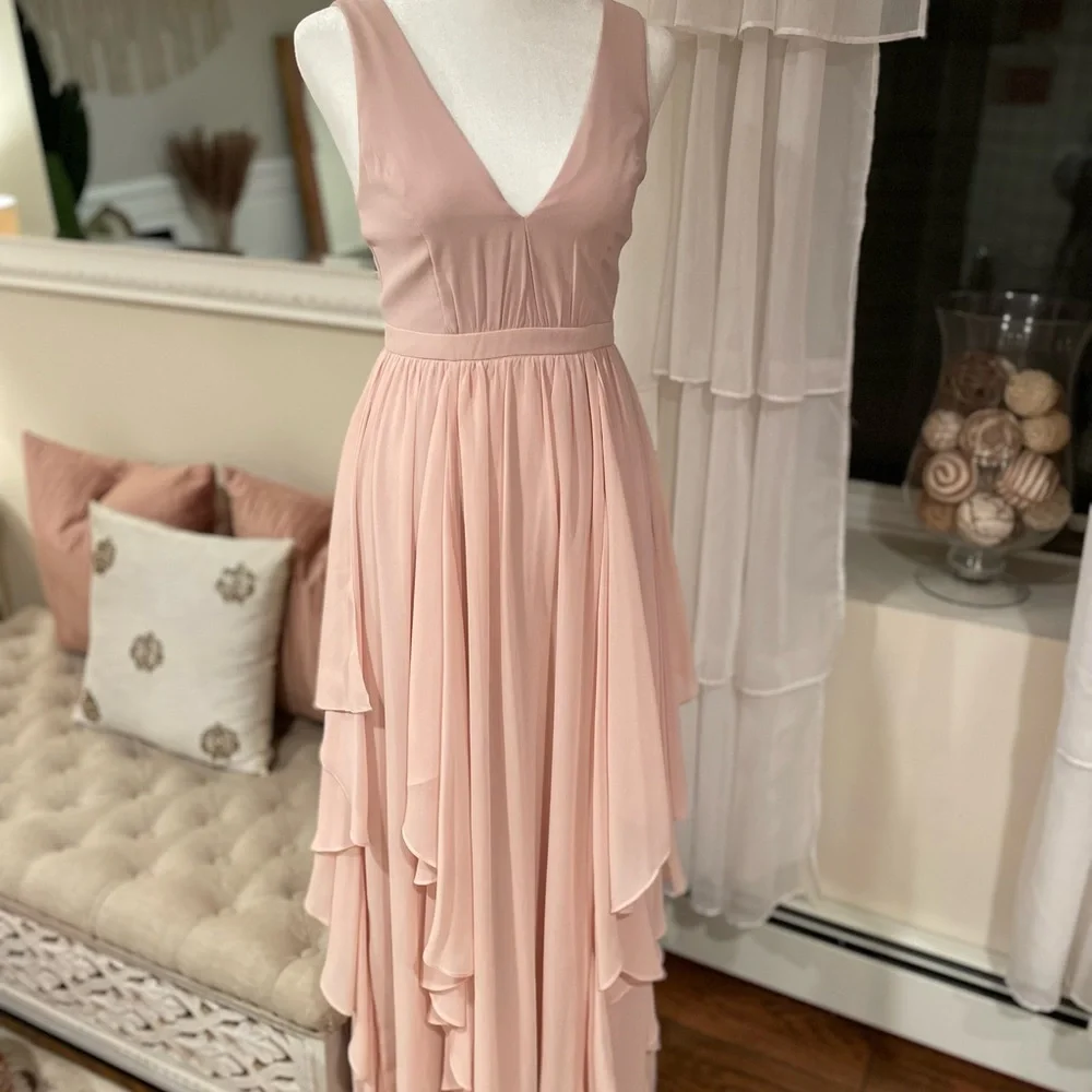 LULUS Ruffle dress - Picture 4 of 6